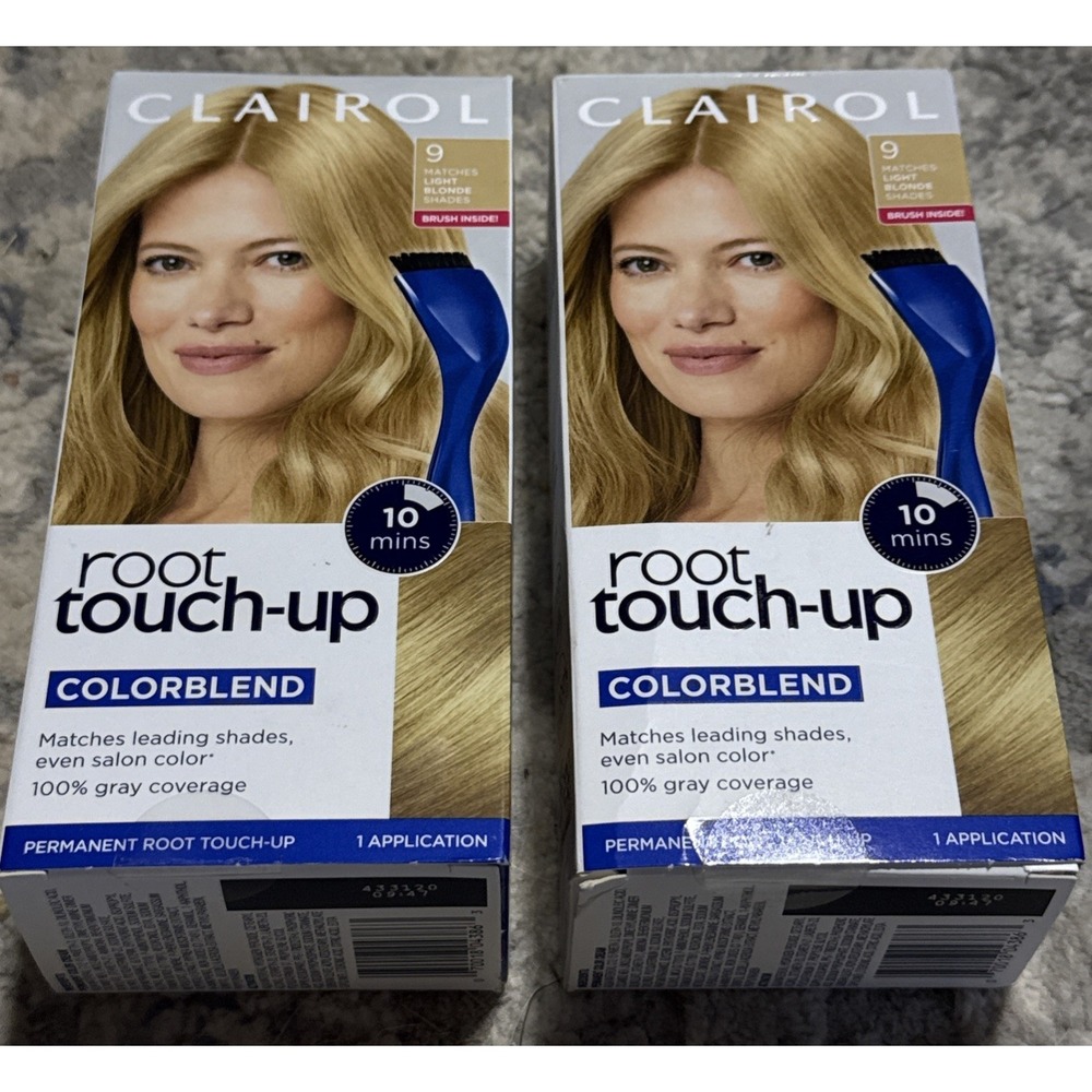 2 Pk: Clairol Root Touch-Up Permanent Hair Dye *#9 Light Blonde